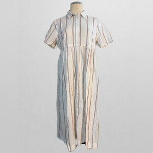 Madewell Striped Button Down Dress